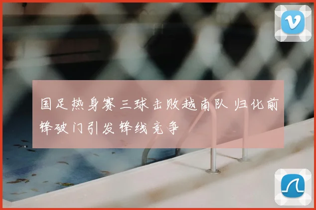 国足热身赛三球击败越南队 归化前锋破门引发锋线竞争